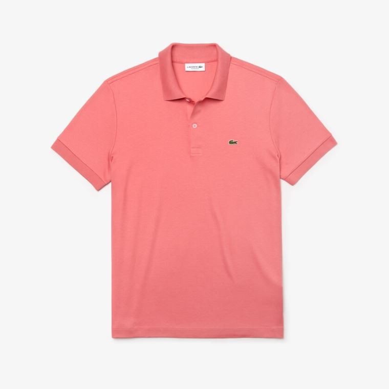 Lacoste Regular Fit Soft Bomull Polo Rosa | dqVIh5f4