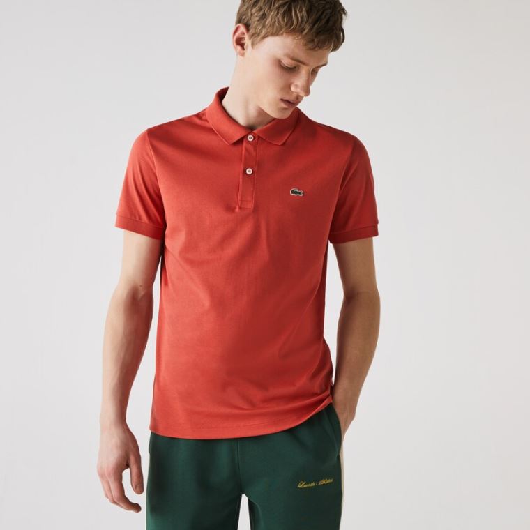 Lacoste Regular Fit Soft Bomull Polo Rød | L886EIfY