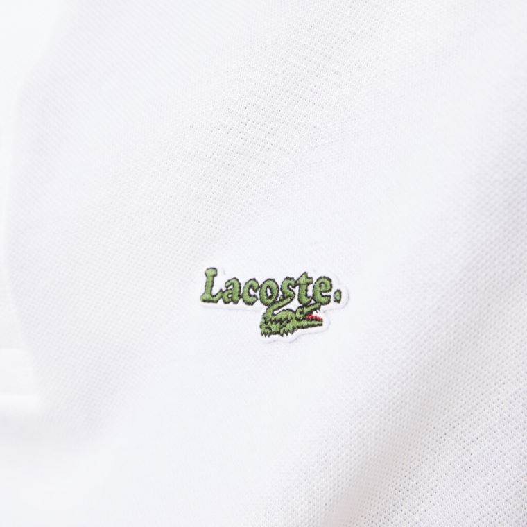 Lacoste Regular Fit Solid Bomull Piqué Polo With Badge Hvite | EOmpdnLX