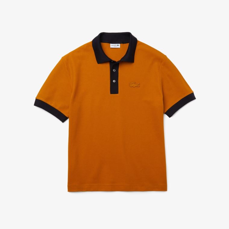 Lacoste Relaxed Fit Textured Bomull Piqué Polo Blå Marineblå Blå | 1mmQPilD