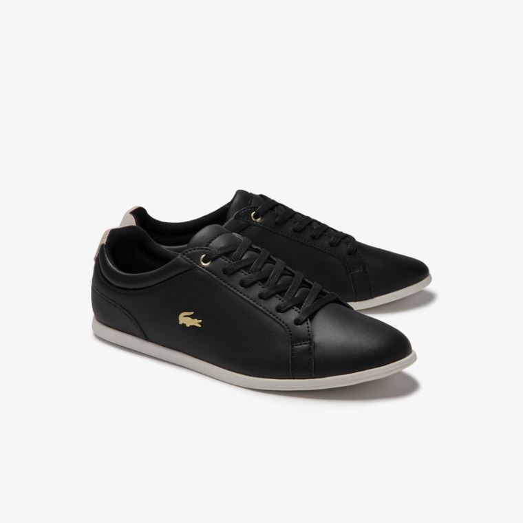 Lacoste Rey Blonder Semsket Skinn Sneakers Svarte Grå | GaEh1xeh