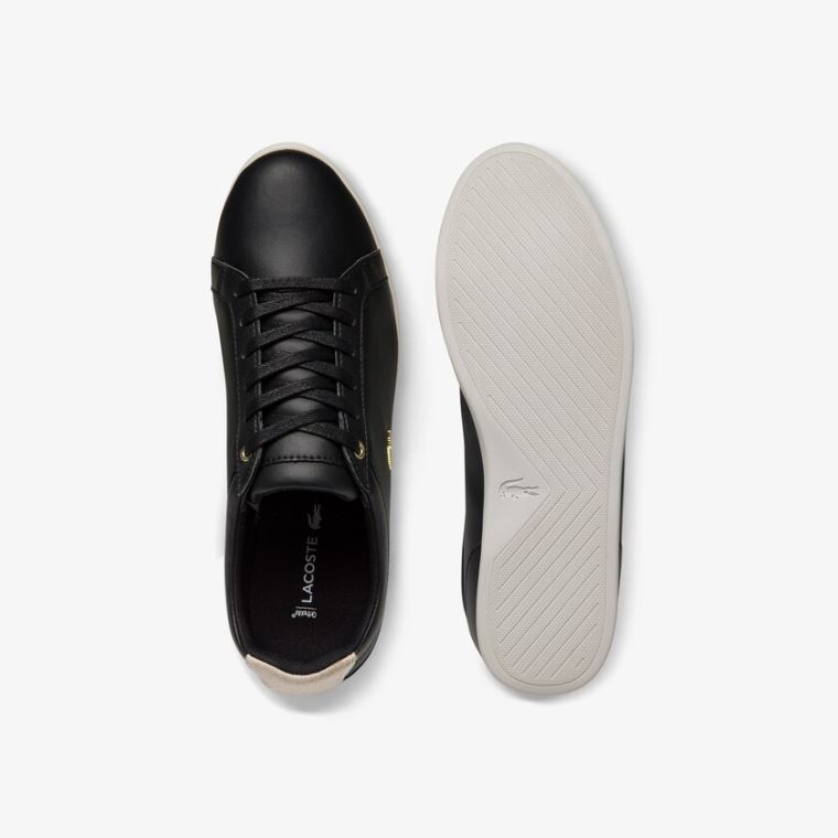 Lacoste Rey Blonder Semsket Skinn Sneakers Svarte Grå | GaEh1xeh