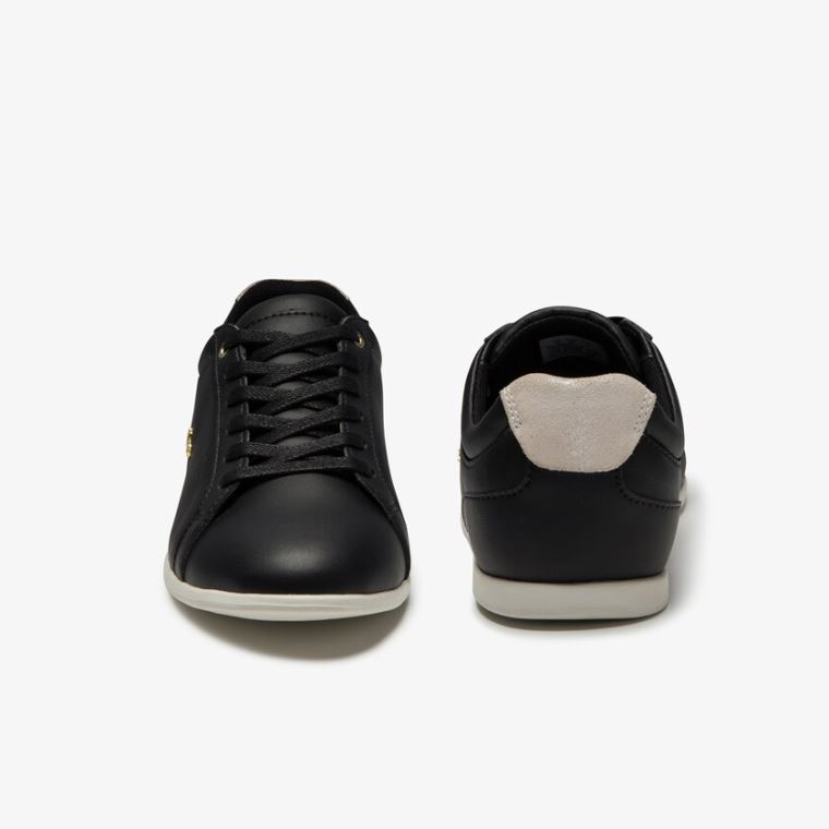 Lacoste Rey Blonder Semsket Skinn Sneakers Svarte Grå | GaEh1xeh