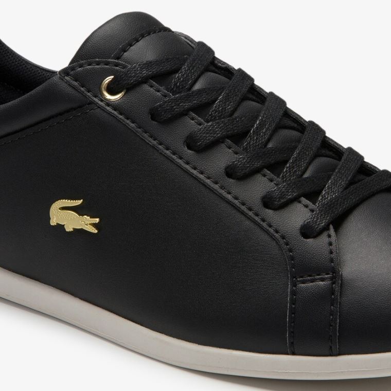 Lacoste Rey Blonder Semsket Skinn Sneakers Svarte Grå | GaEh1xeh