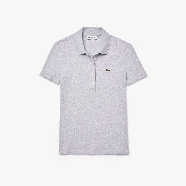 Lacoste Ribbed Bomull Polo Grå | EcW66IMq