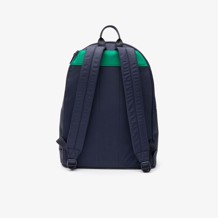 Lacoste Roland Garros Nylon Backpack Marineblå Grønn | hfnPsDCG