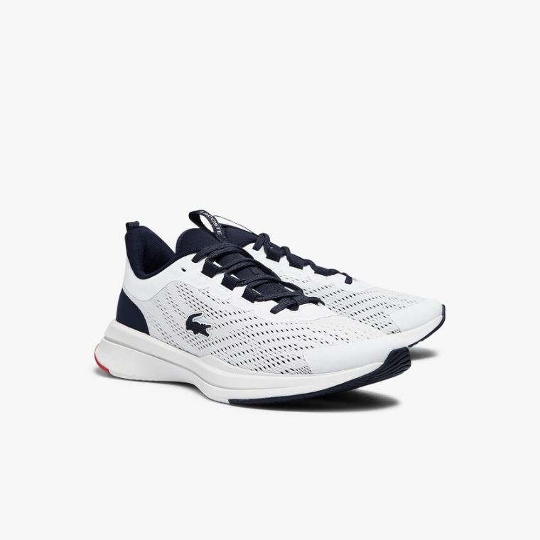 Lacoste Run Spin Tekstil Sneakers Hvite Marineblå | ktcl5047