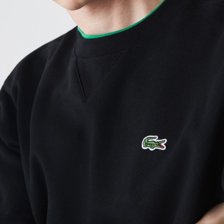 Lacoste SPORT Bomull Blend Fleece Sweatshirt Svarte | 2yzCJqHo