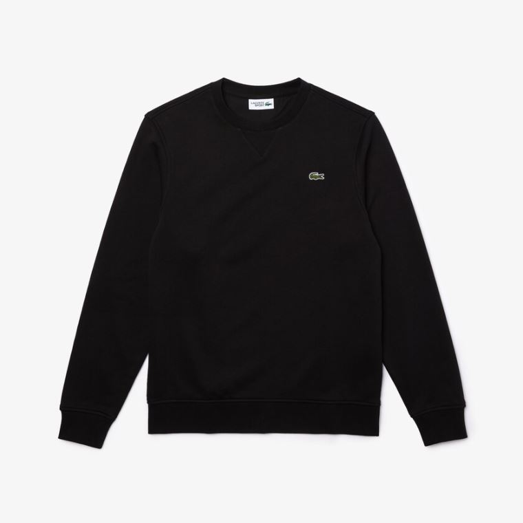 Lacoste SPORT Bomull Blend Fleece Sweatshirt Svarte | 2yzCJqHo