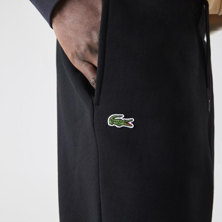 Lacoste SPORT Bomull Fleece Tennis Sweatpants Svarte | uYZyBRE3