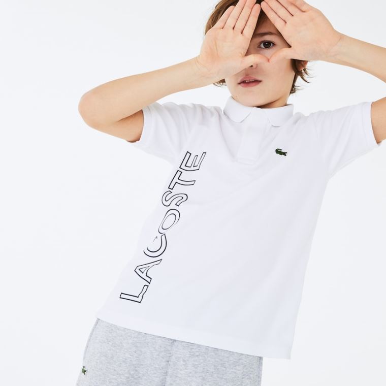 Lacoste SPORT Branded Pustende Piqué Polo Shirt Hvite Marineblå Blå | glrR4wru