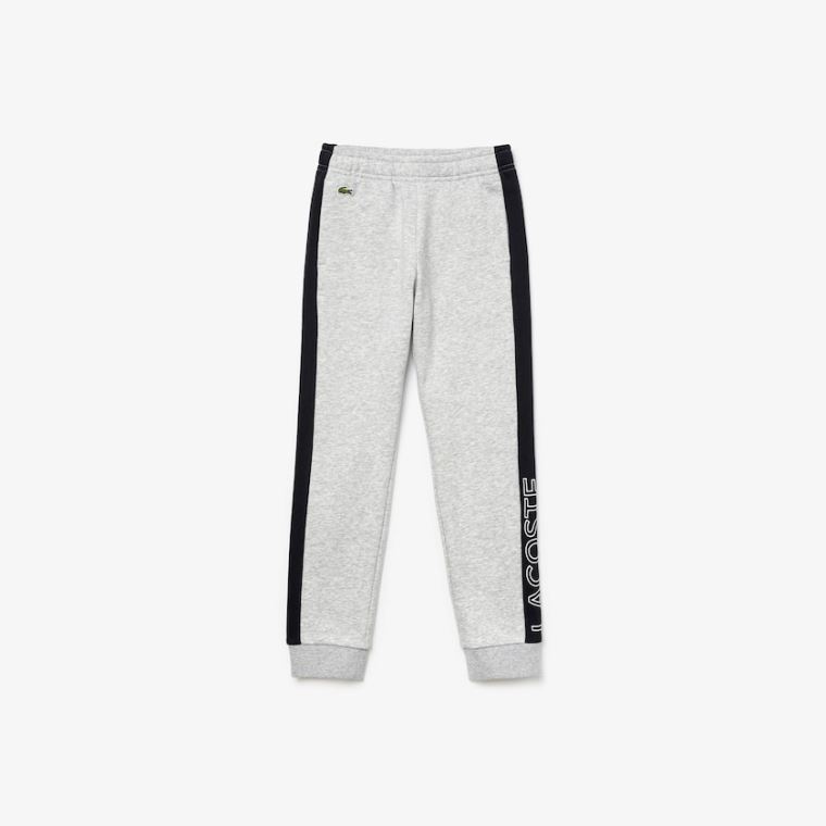 Lacoste SPORT Colorblock Fleece Trackpants Grå Marineblå Blå Hvite | DSDV7iTb