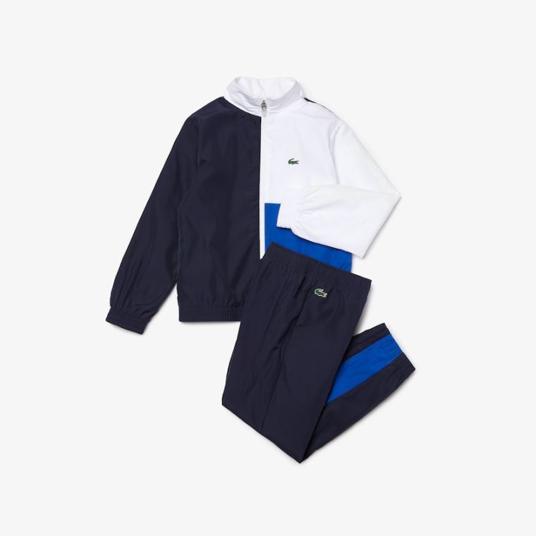 Lacoste SPORT Colorblock Tracksuit Marineblå Blå Hvite Blå | 2fqIpVlx