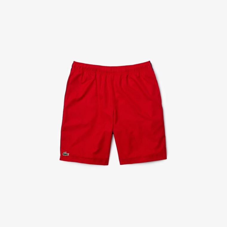 Lacoste SPORT Contrast Band Two-Tone Lette Shorts Rød Blå | MyL2IS2e