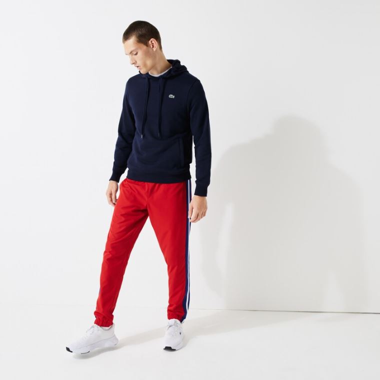 Lacoste SPORT Contrast Bands Lette Tracksuit Pants Rød Blå Hvite | qAUTZrhv