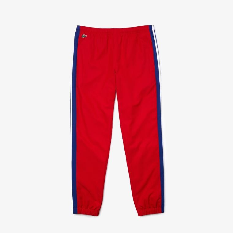 Lacoste SPORT Contrast Bands Lette Tracksuit Pants Rød Blå Hvite | qAUTZrhv