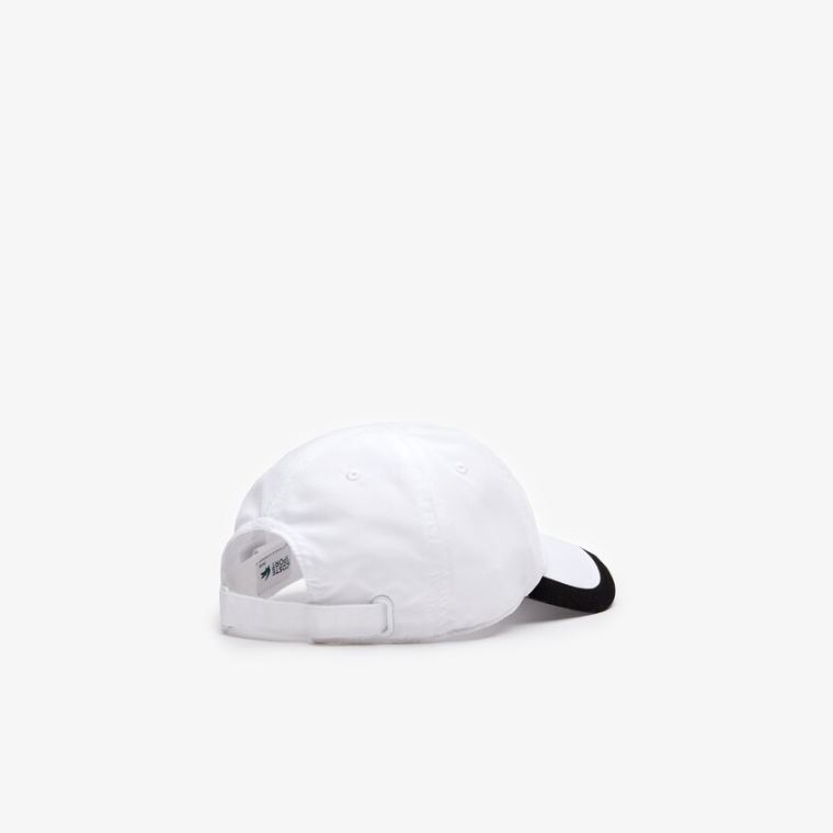 Lacoste SPORT Contrast Border Lette Cap Hvite Svarte | dh2JASuD