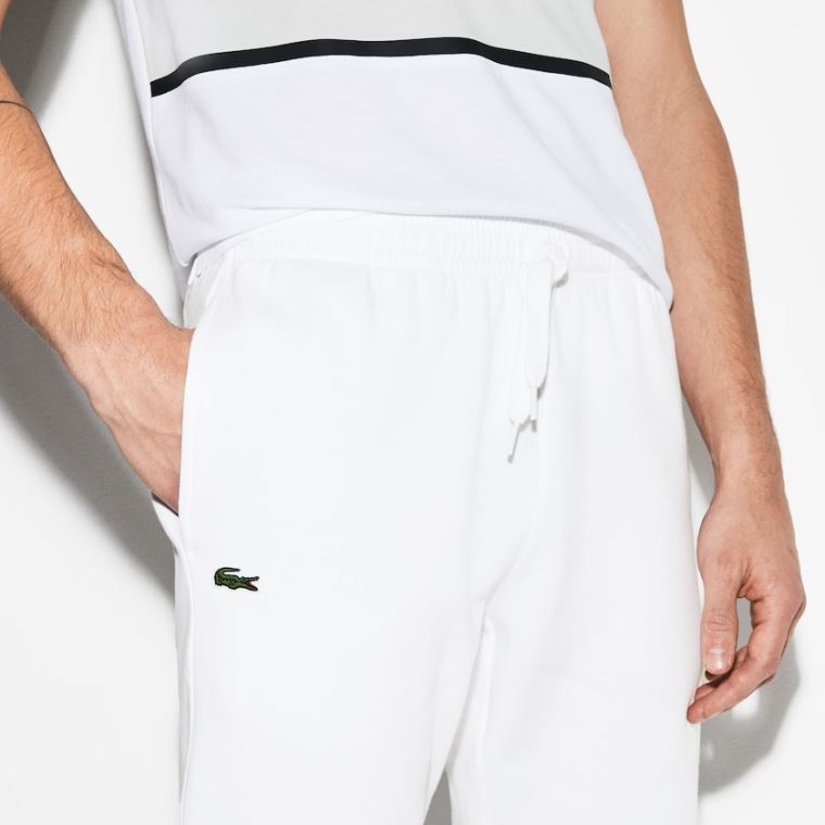 Lacoste SPORT Fleece Tennis Sweatpants Hvite | px4biTSN