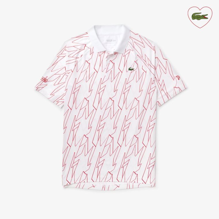 Lacoste SPORT French Open Ultra Lette Stretch Polo Shirt Hvite Grønn | bBNmnacM