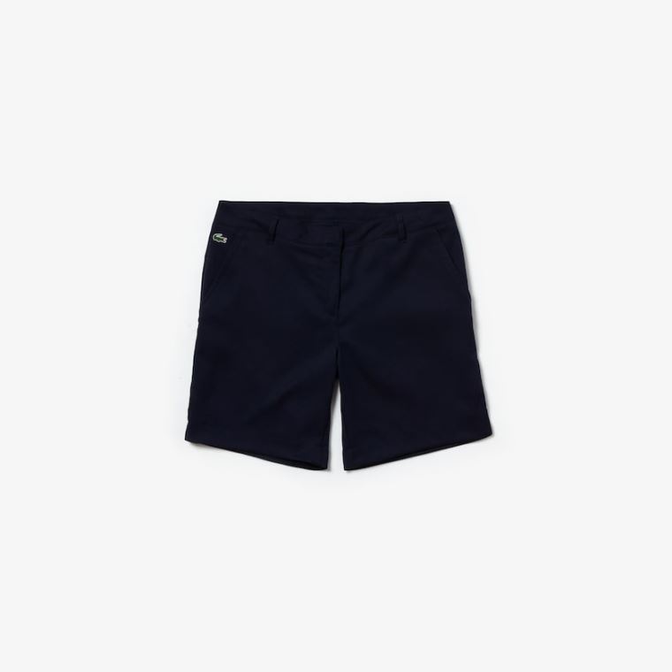 Lacoste SPORT Gabardine Bermuda Shorts Marineblå Blå | PAn8sejj