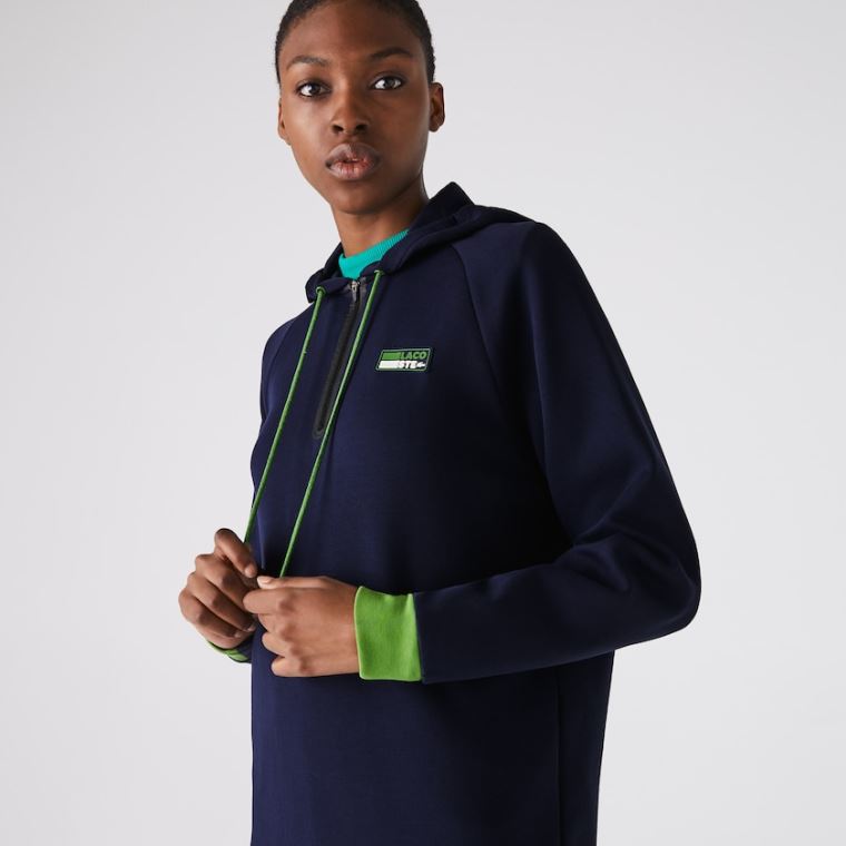 Lacoste SPORT Hette Bomull Blend Sweatshirt Kjoler Marineblå Blå Grønn Svarte | jDYYagTO