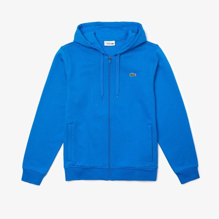 Lacoste SPORT Hette Lette Bi-material Sweatshirt Blå | FLYiKURE