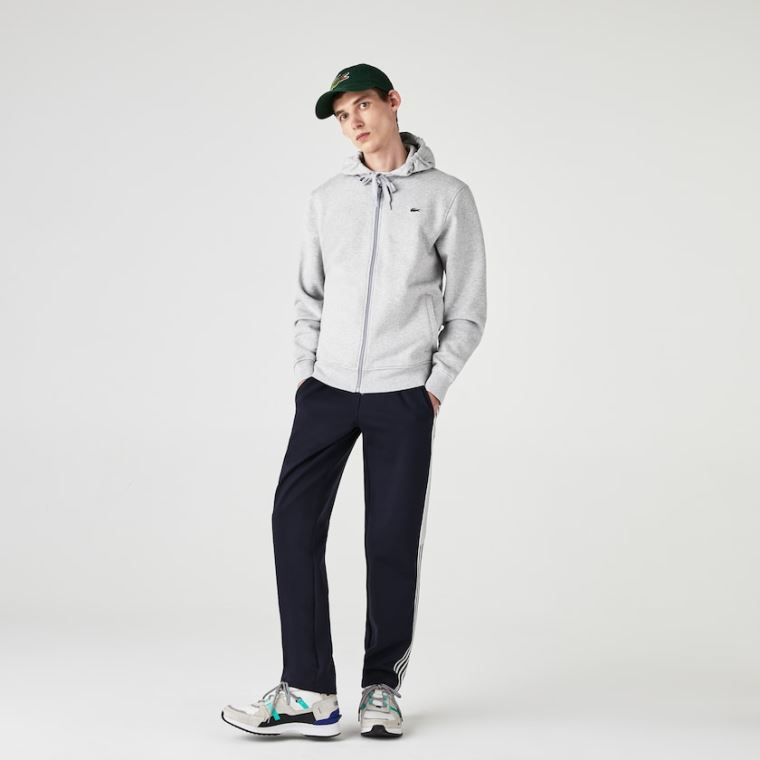 Lacoste SPORT Hette Lette Bi-material Sweatshirt Grå Lyse Grå | VIfS07Ig