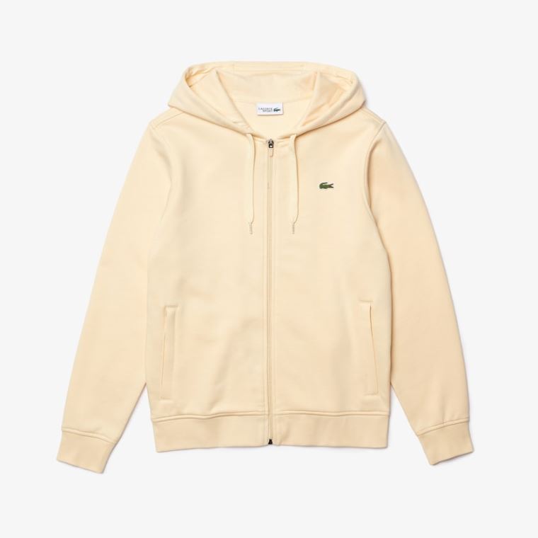 Lacoste SPORT Hette Lette Bi-material Sweatshirt Beige | iAlqqV6Y