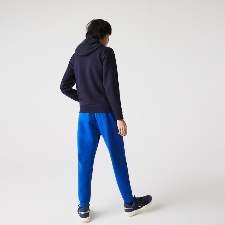 Lacoste SPORT Hette Lette Bi-material Sweatshirt Marineblå Blå | sTrjYTZO