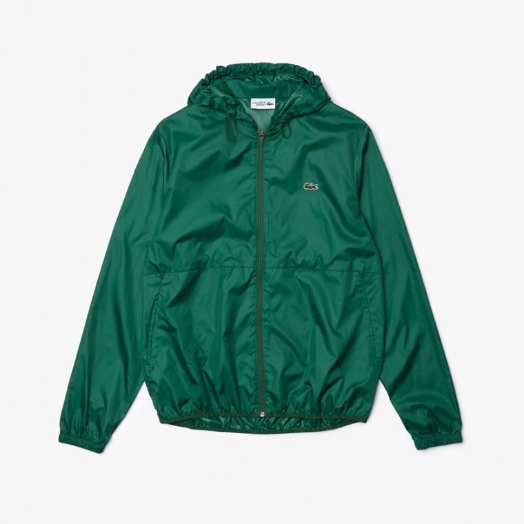 Lacoste SPORT Hette Vann-Resistant Jacket Grønn | LFsWttDS