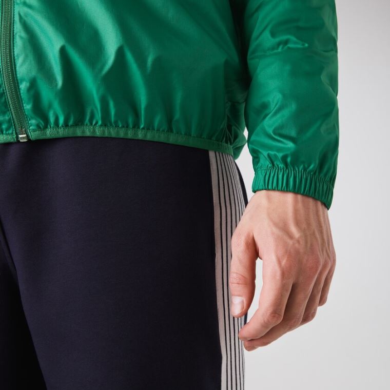 Lacoste SPORT Hette Vann-Resistant Jacket Grønn | LFsWttDS