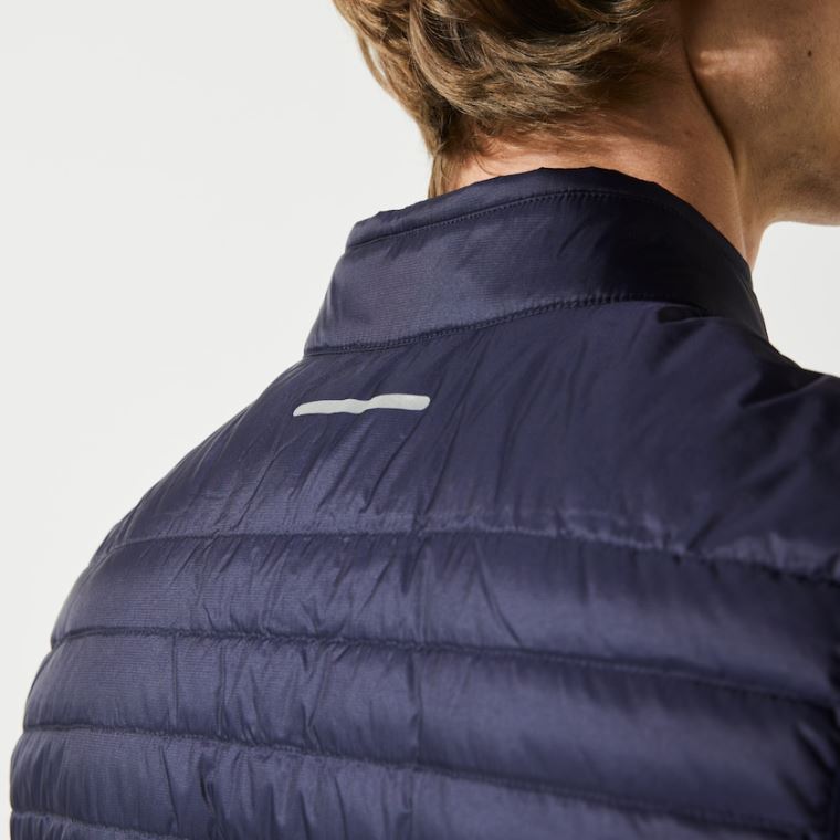 Lacoste SPORT Lette Vann-Resistant Quilted Golf Vest Marineblå Blå | kmB6yhfq