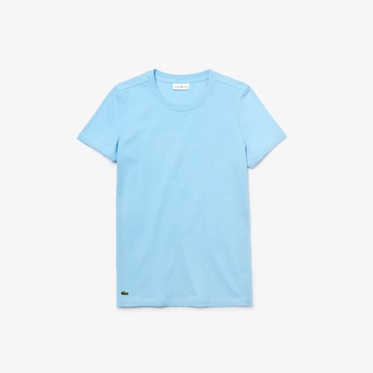 Lacoste SPORT Logo Print Organic Bomull Tennis T-shirt Blå | RlA11Io1