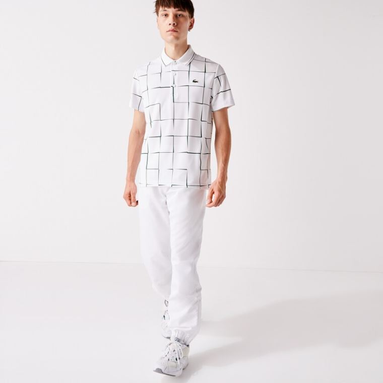 Lacoste SPORT Performance Side Zip Track Pants Hvite | GhcNLxtP