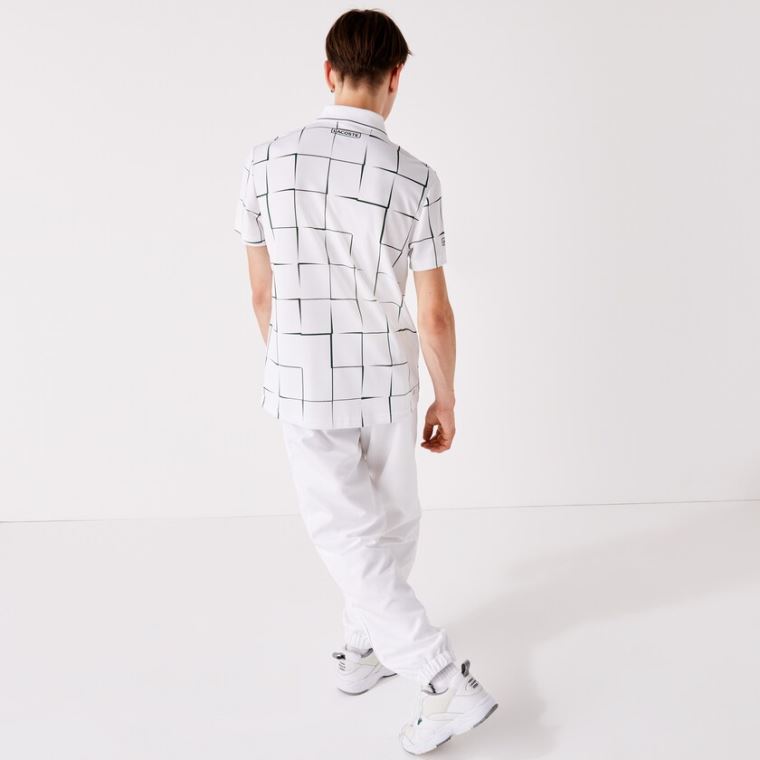 Lacoste SPORT Performance Side Zip Track Pants Hvite | GhcNLxtP