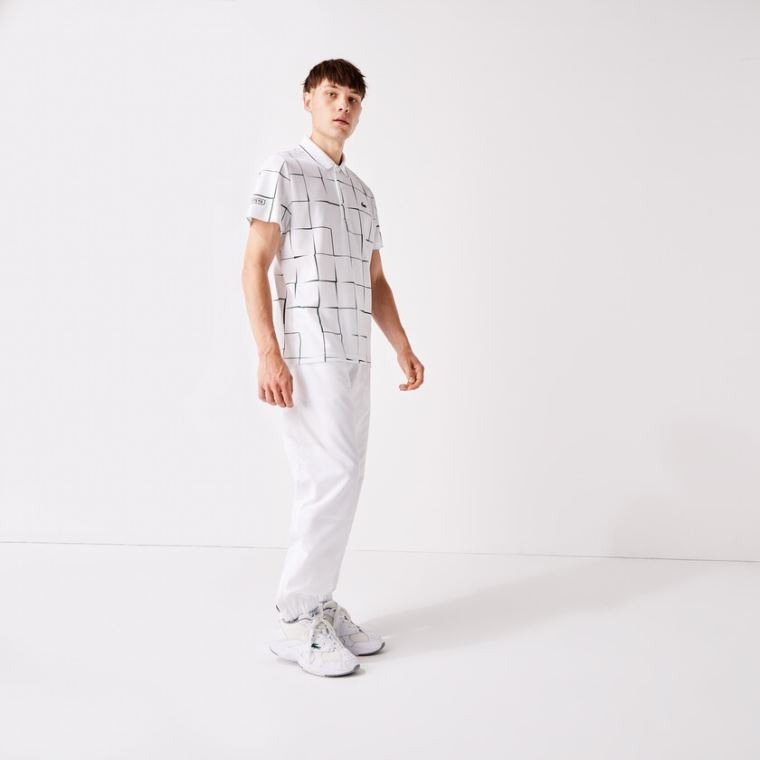 Lacoste SPORT Performance Side Zip Track Pants Hvite | GhcNLxtP