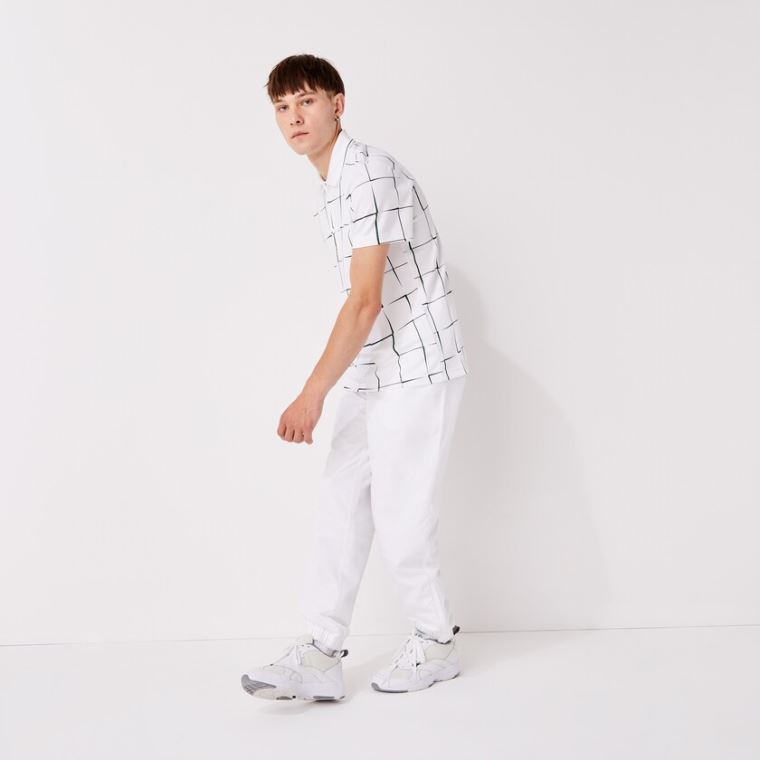 Lacoste SPORT Performance Side Zip Track Pants Hvite | GhcNLxtP