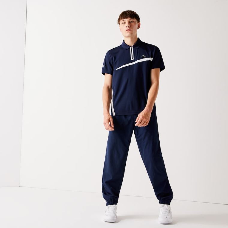 Lacoste SPORT Performance Side Zip Track Pants Marineblå Blå | rGU6sv4d