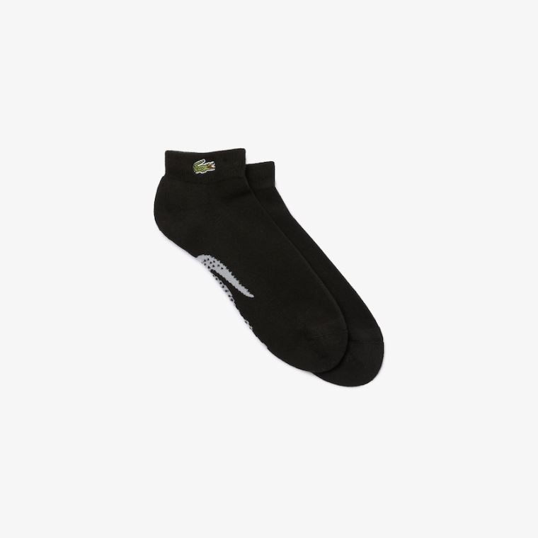 Lacoste SPORT Printed Crocodile Low-Cut Bomull Socks Svarte Grå | z6XhFsKP