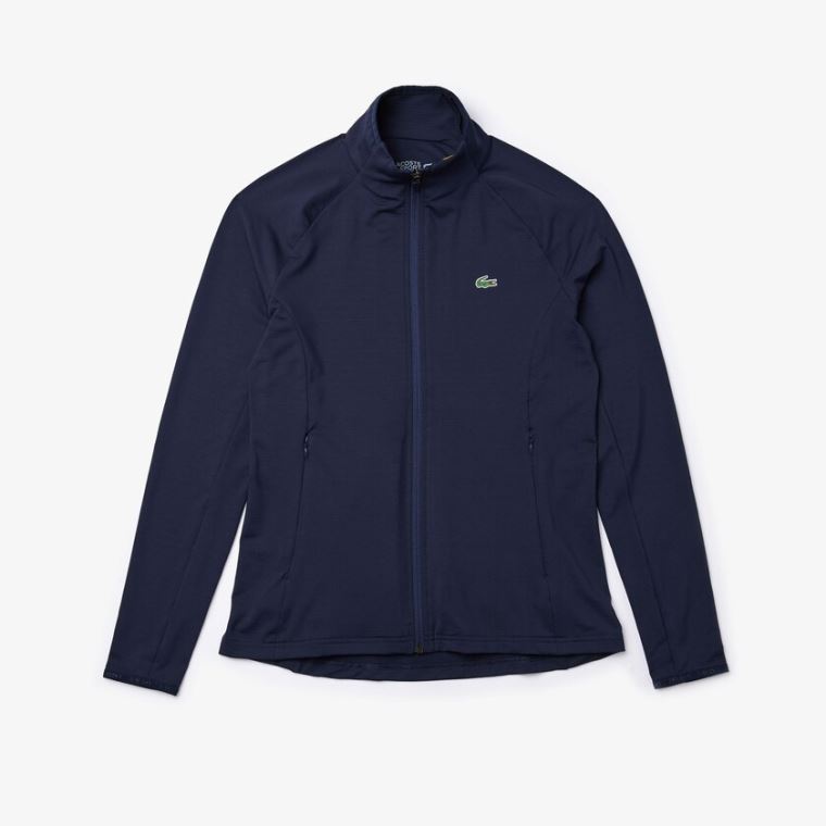 Lacoste SPORT Pustende Ergonomic Zip Golf Jacket Marineblå Blå | ZAgxcsLq