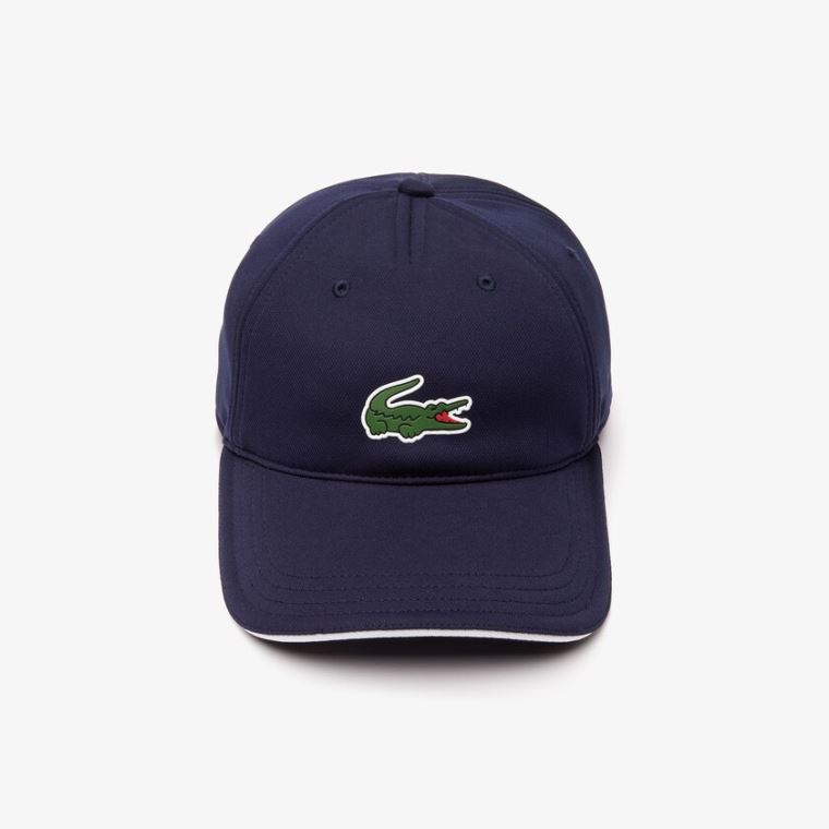 Lacoste SPORT Pustende Piqué Golf Cap Marineblå Blå Hvite | 6xux37Py