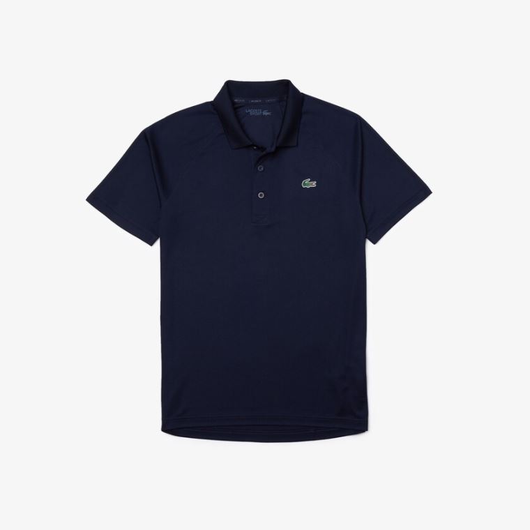 Lacoste SPORT Pustende Run-Resistant Interlock Polo Shirt Marineblå Blå | rPTISvqk