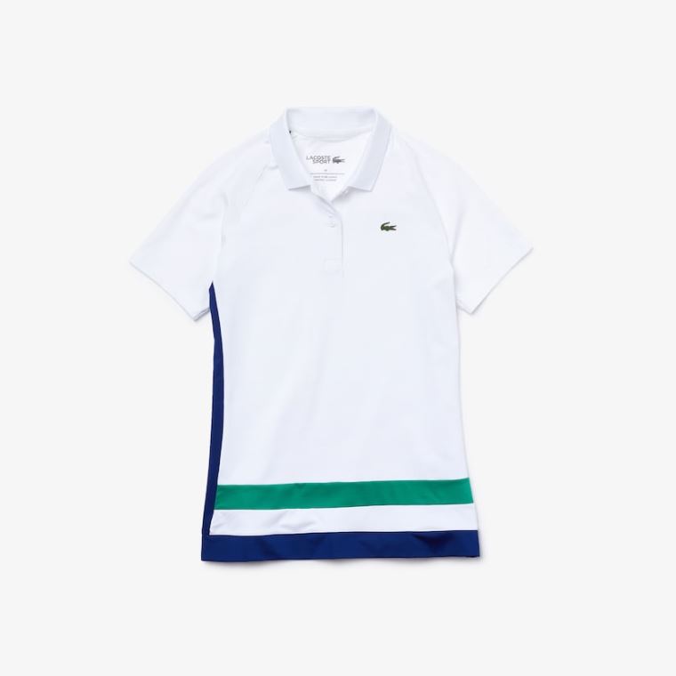 Lacoste SPORT Pustende Stretch Tennis Polo Shirt Hvite Blå Grønn Svarte | Q1zvZ4HW