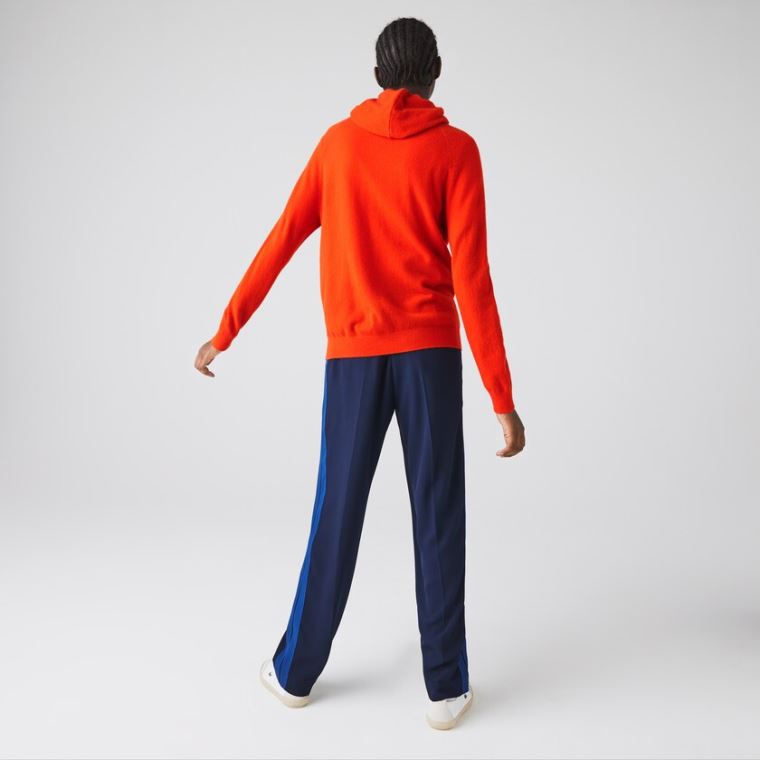 Lacoste SPORT Recycled Cashmere Zip Genser Rød | PJSyYp34