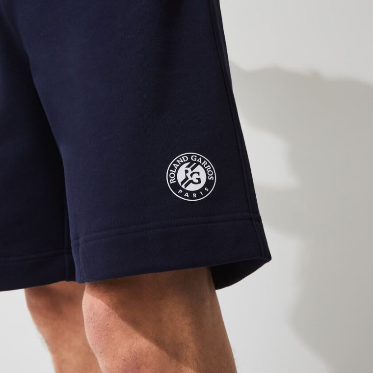 Lacoste SPORT Roland Garros Bomull Fleece Shorts Marineblå Blå Grønn Hvite | LOA9nhPc