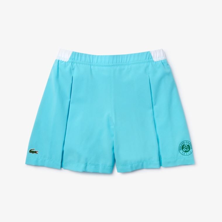 Lacoste SPORT Roland Garros Culotte Skirt Turkis Hvite Grønn | hCWuCmsm