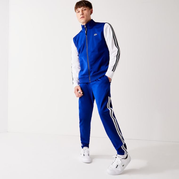 Lacoste SPORT Run-resistant Jogging Pants Blå | N7TMCQyG