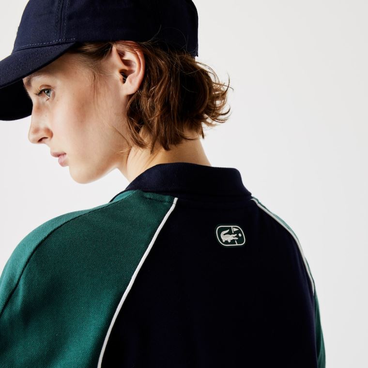 Lacoste SPORT Stretch Bomull Golf Polo Kjoler Marineblå Blå Grønn Hvite | 1euFGGZS