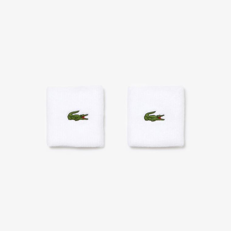 Lacoste SPORT Stretch Bomull Jersey Wristband Hvite | LpWVooEE