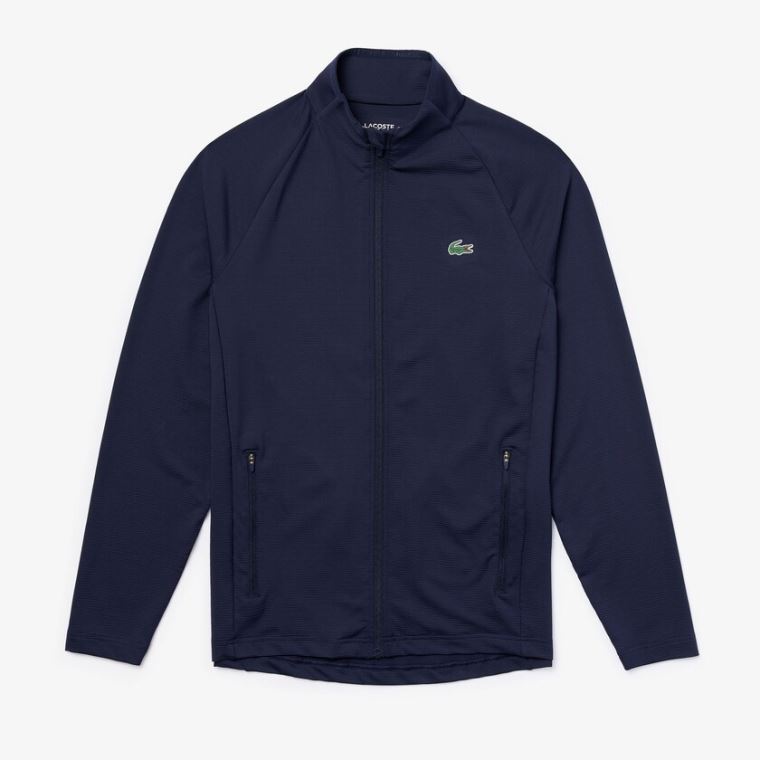 Lacoste SPORT Stretch Ergonomic Zippered Golf Jacket Marineblå Blå | 2lvrIWk3